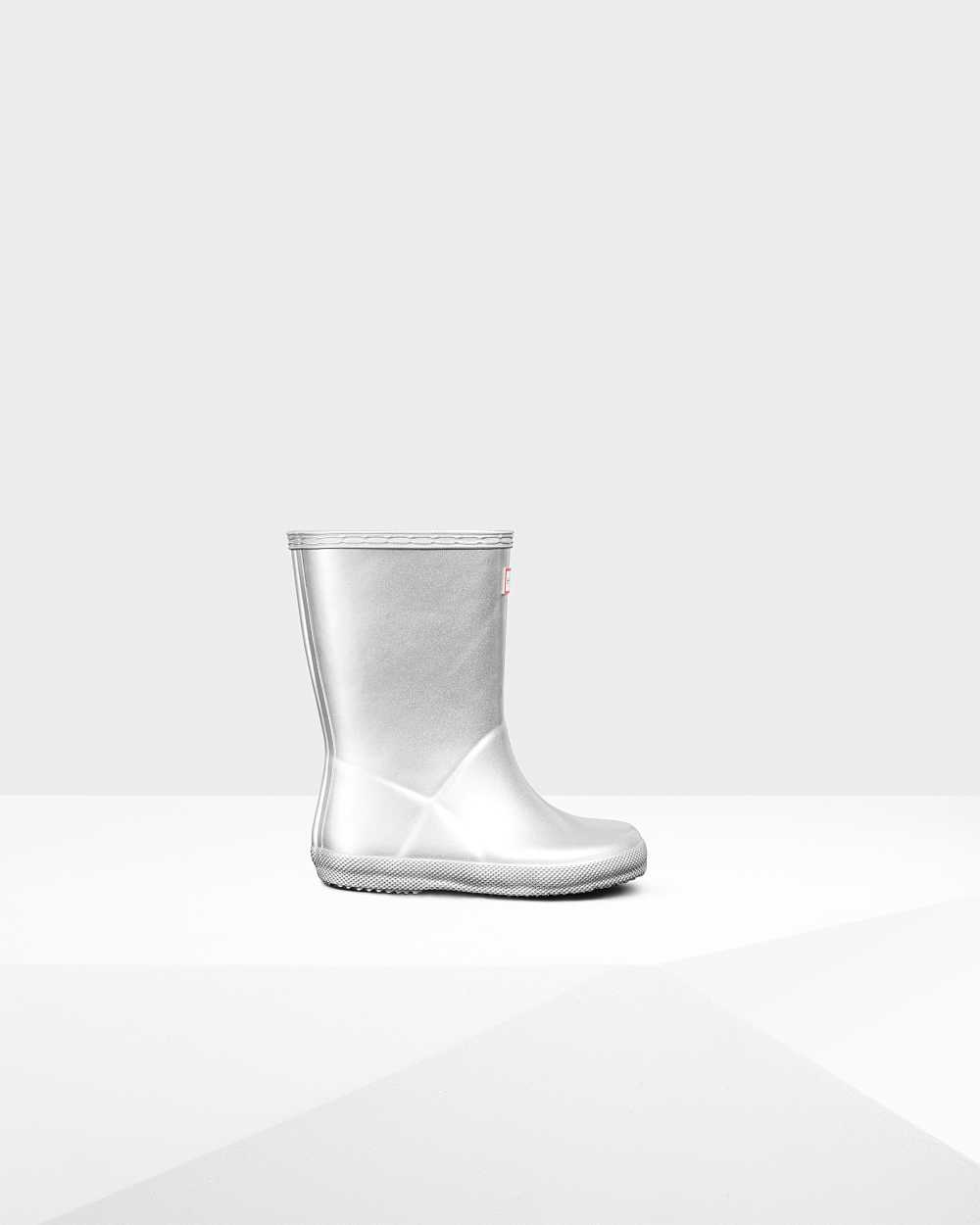 Hunter Original First Classic Metallic Kids Rain Boots NZ-33985M Silver